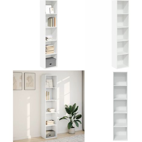 vidaXL Bibliothèque blanc 40x30x189 cm bois d'ingénierie (1/5)