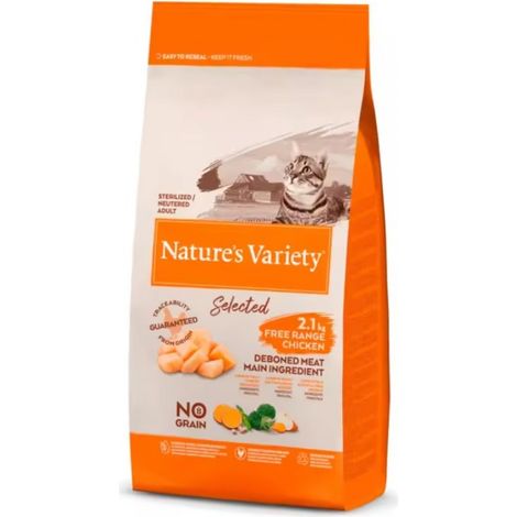 Nature's Variety Nourriture pour chats adultes stérilisée au poulet sans céréales - Nourriture pour chats adultes stérilisée au poulet