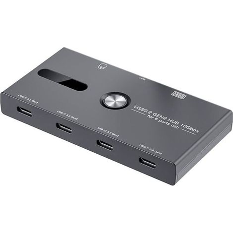 10-Gbit/s-USB-C-Hub, 6-Port-USB-C-zu-USB-C-Splitter für PC und Laptop, USB-C-Hub 3.2 Gen2 (1/4)