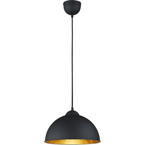 Decken Hänge Leuchte DIMMBAR Wohn Zimmer Fernbedienung Pendel Lampe schwarz gold im Set inkl. RGB LED Leuchtmittel