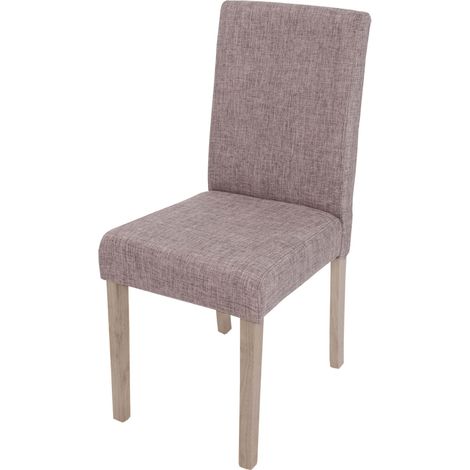 Sedia Littau tessuto soggiorno cucina sala da pranzo 43x56x90cm grigio piedi color rovere