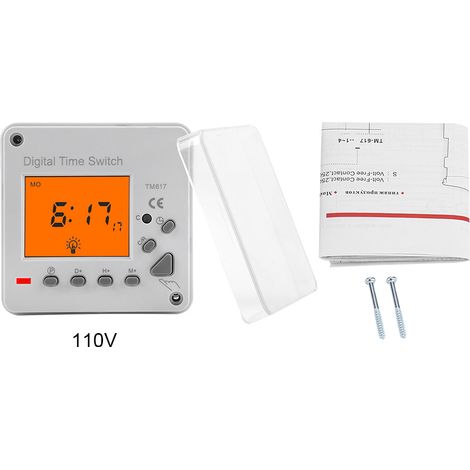 Intelligenter digitaler Lichtschalter mit programmierbarem Timer und hintergrundbeleuchtetem Display (110 V)