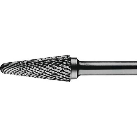 TECWERK Frässtift KEL D.10mm Kopf-L.20mm Schaft-D.6mm HM Verz.Kreuz TECWERK (1/2)