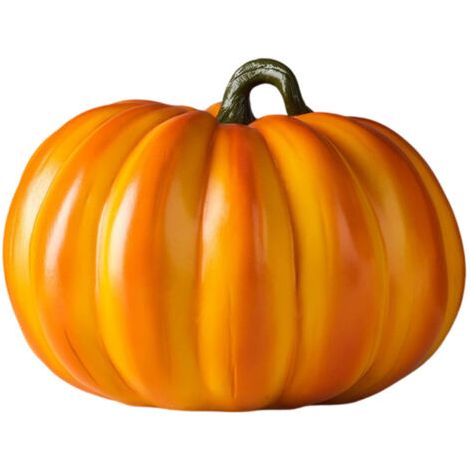 Citrouille artificielle en résine, citrouilles d'Halloween en résine pour la maison, l'intérieur et l'extérieur, décorations d'Halloween (Orange C) pour la décoration de citrouille (1/5)