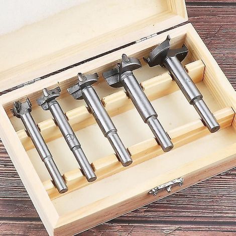 Satz mit 5 Forstnerbohrern, Schaftlängen von 15-20-25-30-35 mm, Durchmesser von 8 und 10 mm (1/5)