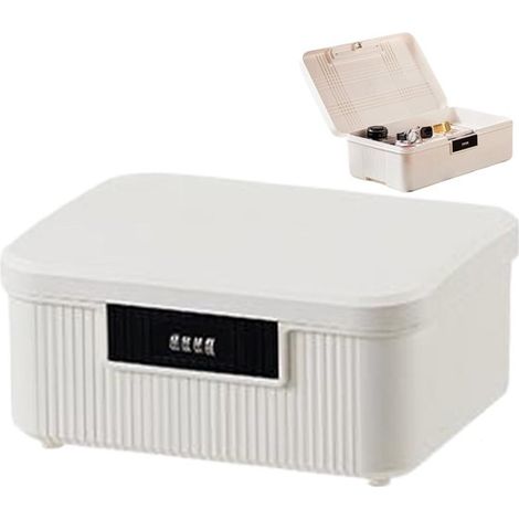 Boîte de rangement verrouillable - Pilulier verrouillable 9 L avec double serrure à combinaison - Boîte étanche avec serrure à combinaison - Idéale pour les effets personnels à la maison ou au bureau 