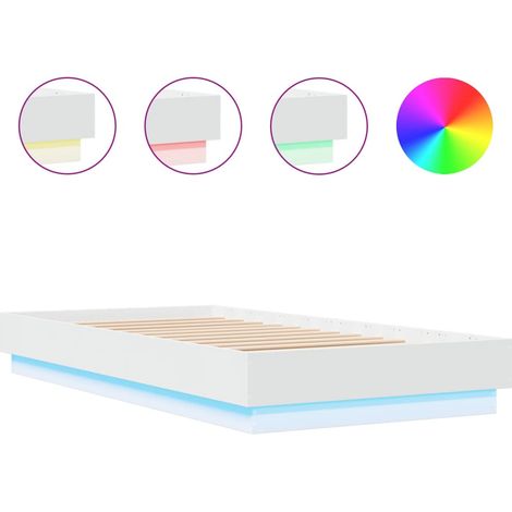 Maison Exclusive - Estructura de cama con luces LED blanco 75x190 (1/5)