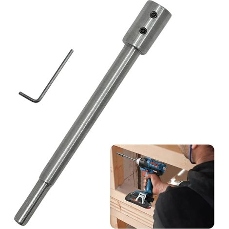 Forstner Bit Extension, Extra Long 170mm Extension for Forstner Bits with 3/8" Shank, Extension Rod for Particularly Deep Milling and Drilling (1/5)