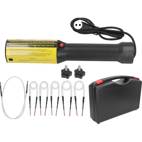 Chauffage par induction à 6 bobines en laiton, sans flamme, pour le desserrage de vis, boulons et écrous, 1200 W, prise européenne, 220 V, 6 A (1/5)