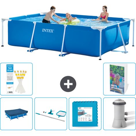 Rechteckiger Frame Pool - 300x200x75 cm - 7-teilig S121