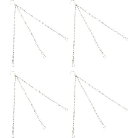 Zunate Lot de 4 chaînes suspension en acier inoxydable 304 pour pots fleurs, 41, cm 16, 3 pouces, (1/5)