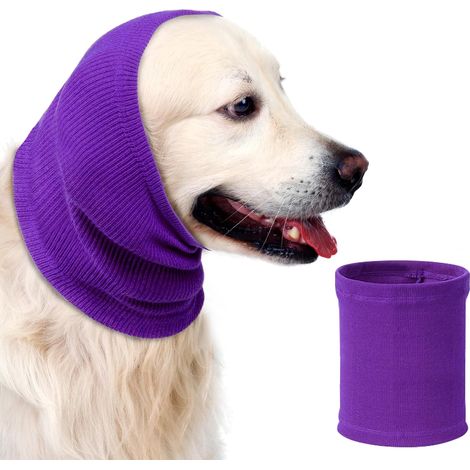 Cache-Oreilles pour Chiens - Snoods Chauds Protection Oreilles Été/Hiver (Violet-M) (1/5)