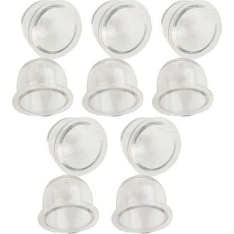 Lot de 10 ampoules d'amorçage pour pompe à carburant pour tronçonneuses, souffleurs, débroussailleuses, carburateurs, diamètre extérieur 19 mm/22 mm, ampoule d'amorçage de carburateur 19 mm (1/4)