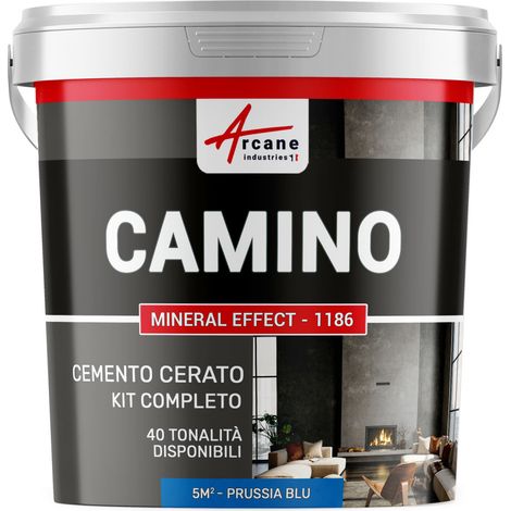Kit microcemento camino - 5 m² (in 2 strati) Blu di Prussia - ARCANE INDUSTRIES