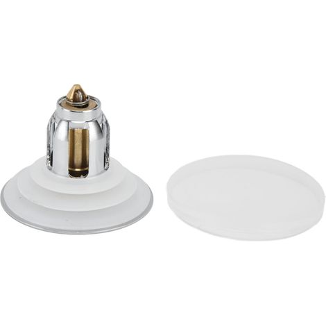 Bonde de lavabo universel à pousser, filtre de vidange rebond pour trou d'évacuation de 0,98 à 1,77 pouce, bouchon de lavabo en acier inoxydable. (1/5)