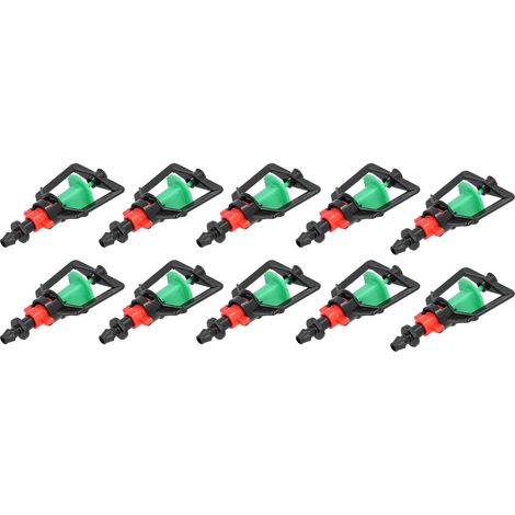Jeu de 10 buses micro-aspersion rotatives type G, arroseur réfraction pour serre, pulvérisation fine, irrigation goutte à goutte, jardin, culture hydroponique. (1/5)