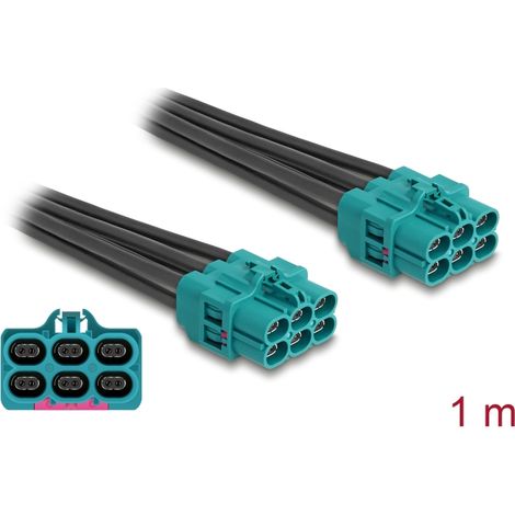 Delock Cable HDMTD Z seis hembras a HDMTD Z seis hembras 1 m