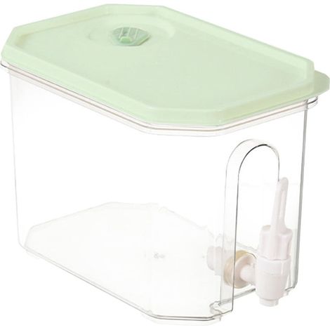 Distributeur De Boissons Pour Frigo - Contenant En Plastique Avec Robinet - 3,8 L - Pour Thé Glacé, Limonade, Lait Et Eau - Vert (1/5)