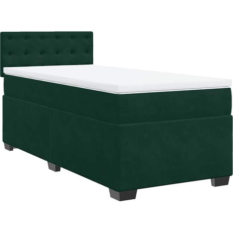 Maison Exclusive - Sommier à lattes de lit avec matelas Vert foncé 90x200 cm (1/5)
