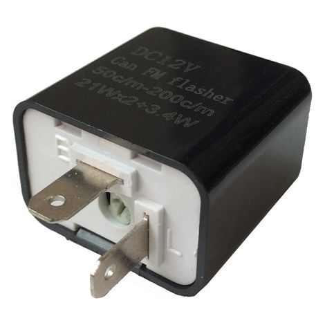 Motorrad-LED-Blinkerrelais, 12 V, universell, einstellbare Blinkfrequenz, schwarz (1/4)