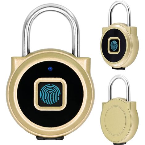 Cadenas intelligent à empreinte digitale, cadenas Bluetooth, or