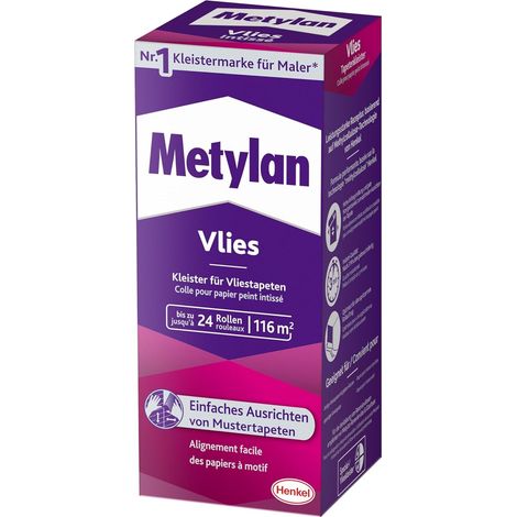 Colle à papier peint intissé à envers lisse ou texturé - Facile à utiliser - Colle à haut rendement - 720 g (1/5)