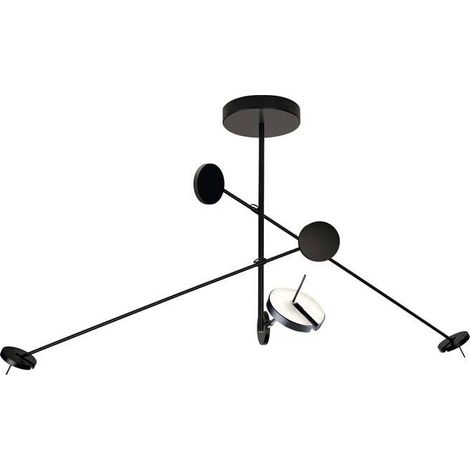 Grok Invisible - Plafonnier LED Noir Mat 2295lm 2700K