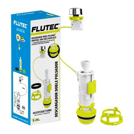 Descargador Doble Pulsador Universal Flutec - Cable Regulable 3L/6L (1/5)