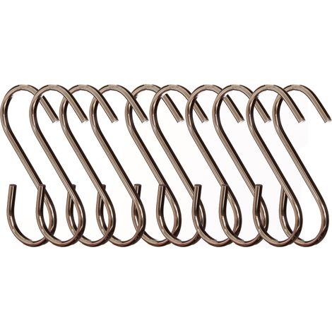 Premier Housewares Sorello Chrome Hanging Hooks - Set of 10 (1/2)