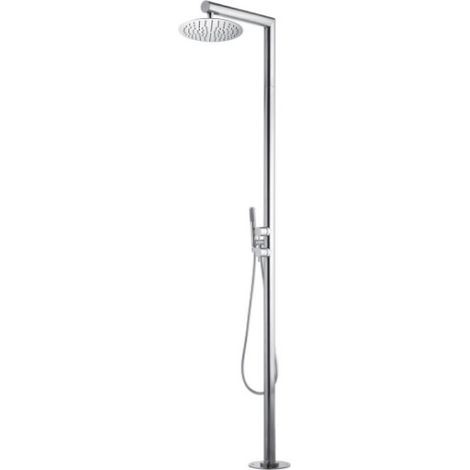 Colonne de douche extérieure à mitigeur double progressif chromé NEK - Bossini L00380030 (1/2)