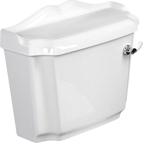 Aqualine – Réservoir de chasse d'eau blanc – Mécanisme de chasse performant – Dimensions optimales pour installation facile – Pour rénovation sanitaire
