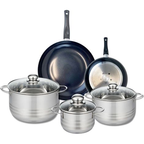 Ensemble de 2 Poêles de cuisson 20 et 28 cm et 3 faitouts 16, 20 et 24 cm Elo Prima Brillant (1/5)