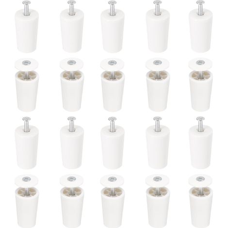 Butée Volet Roulant Butée de Volet Roulant Bouchon d'Arrêt en Plastique avec Rondelles et Vis pour Volets Roulants Lames de Volets Roulants, Blanc (1/5)
