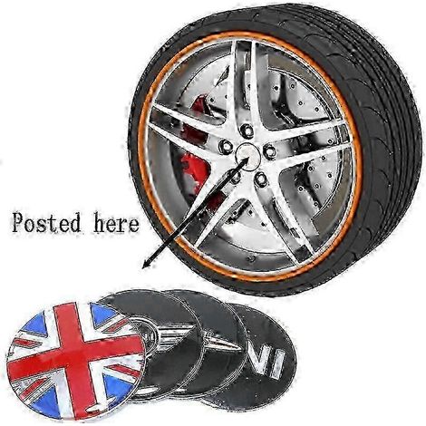 Cache-moyeu autocollant de style pour jante 52 mm Mini Cooper S JCW One+ R55 R56 R60 R61 F54 F55 F56 F60 Clubman Countryman (1/3)