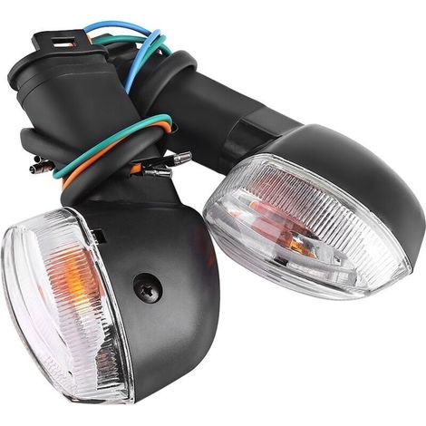 Voyant de clignotant de moto pour Yamaha YZF R1 R6 FZ1 FZ6 avec lentille blanche(Une paire ajustée) (1/5)