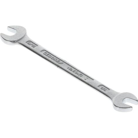 Llaves planas dobles en pulgadas americanas, lado e/planos : 1/4 x 5/16 pulgadas, Largo 122 mm (1/4)