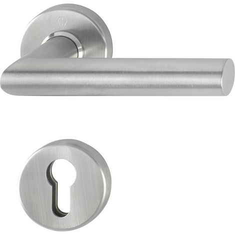 HOPPE® Drücker-Halbgarnitur mit Rosetten Amsterdam E1400Z/42/42S, Edelstahl, 3332035