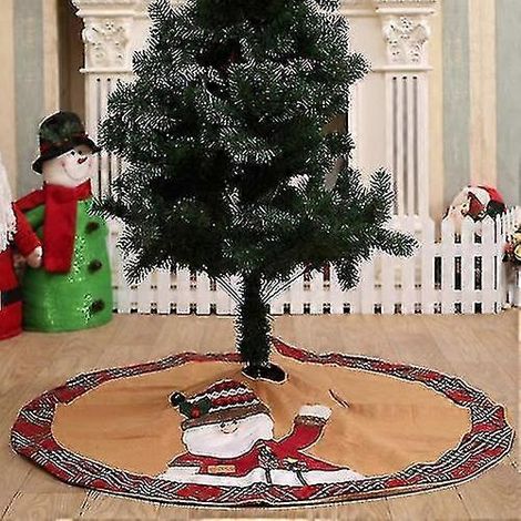 Decoraciones navideñas Delantal navideño Falda para árbol de Navidad de tela 105cm (1/3)