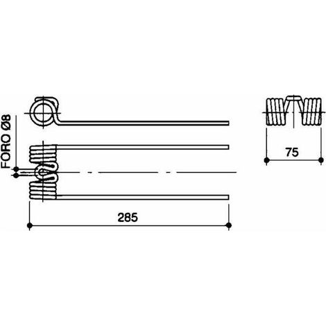 Dente Ranghinatore 5,5mm Foro 8mm Bcs, Bianchi