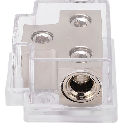 Répartiteur de puissance 2 voies en alliage de zinc avec couvercle en plastique, bloc de connexion pour autoradio, kit de distribution électrique (1/5)