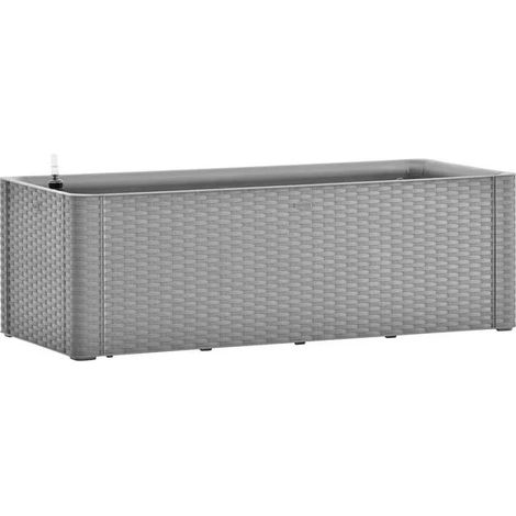 Jardinière surélevée avec système d'arrosage automatique, grise, 100 x 43 x 33 cm