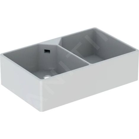 Geberit City évier double avec trop-plein, 350490000 (1/2)