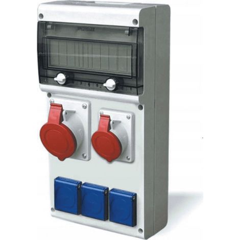 Scame Tragbarer UV-beständiger Leistungsschalter IP44 11 Module