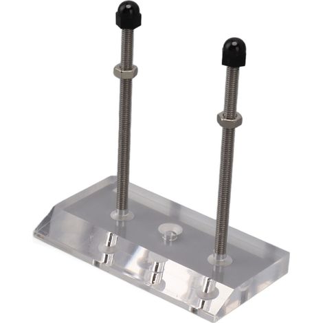Support pour skateboard en acrylique durable, à flottabilité verticale, haute stabilité, transparent, pour exposer et ranger les skateboards. (1/5)
