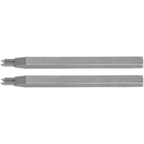 Pair 2 Pièces Poinçon Cuir 2 Pointes Acier Rapide DIY Outils de Maroquinerie pour Trous de 4mm (1/5)