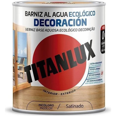 -CAHERSA- BARNIZ ECO DECO WB BTE CASTAÑO 0.25L TITAN
