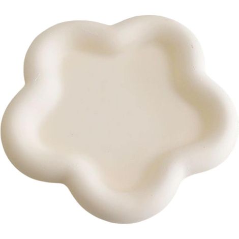 Plateau de vanité bijoux commode plat maquillage plateau pour boucles d'oreilles collier armoire affichage , Fleurs beiges (1/5)