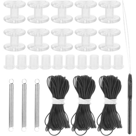 Kit d'accessoires pour stores : clips en plastique pour la réparation des stores et rideaux, noir, 1 ensemble (1/5)