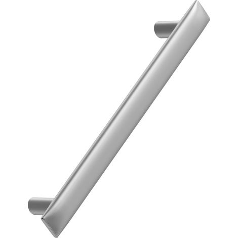 Furnipart Möbelgriff Flow Breite 196mm - Schrankgriff LA 160mm elegant, Zinkdruckguss Edelstahl-Effekt (1/5)