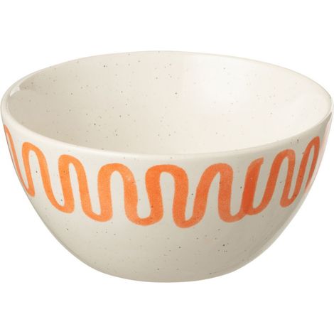 Bol courbe orange en porcelaine (1/3)